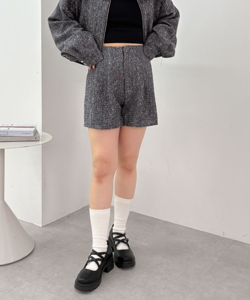 archives(アルシーヴ)の「【25ss/セットアップ対応】ラメネップツイードショートパンツ(その他パンツ・レディース・アイボリー/ブラック・MEDIUM)」の22枚目の写真