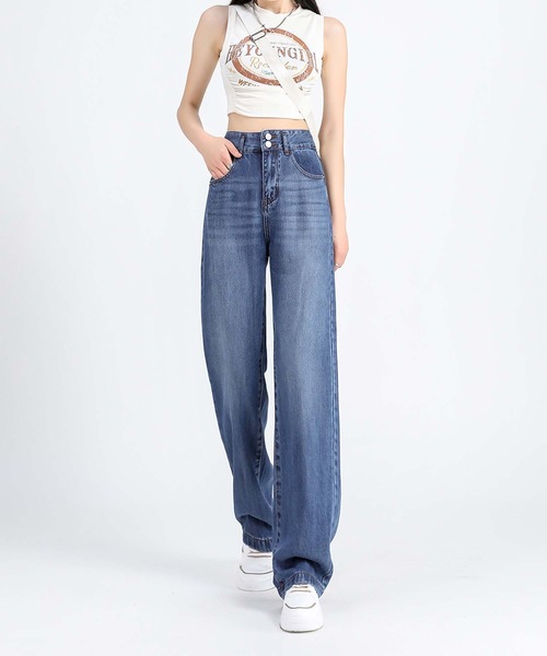 BANICO(バニコ)の「【BANICO】涼感ライトジーンズ(デニムパンツ・レディース・ライトブルー/ブルー・SMALL/MEDIUM/LARGE)」の3枚目の写真