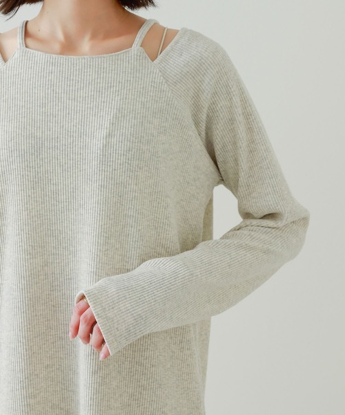 SENSE OF PLACE by URBAN RESEARCH(センスオブプレイスバイアーバンリサーチ)の「デザインネックカットワンピース(ワンピース・レディース・ブラック/オートミール/チャコールグレー・S/ONE)」の9枚目の写真