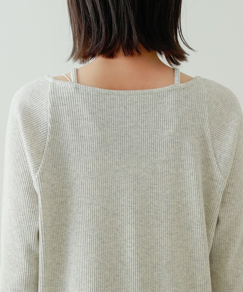 SENSE OF PLACE by URBAN RESEARCH(センスオブプレイスバイアーバンリサーチ)の「デザインネックカットワンピース(ワンピース・レディース・ブラック/オートミール/チャコールグレー・S/ONE)」の7枚目の写真