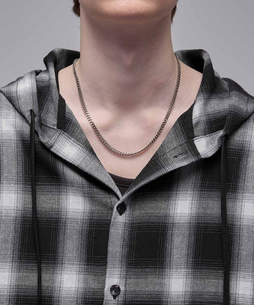 Loose/ルース(ルース)の「ダメージチェックフードシャツ(シャツ/ブラウス・メンズ・ブラック系/ブルー系/グレー系・M/S/XS/L)」の21枚目の写真