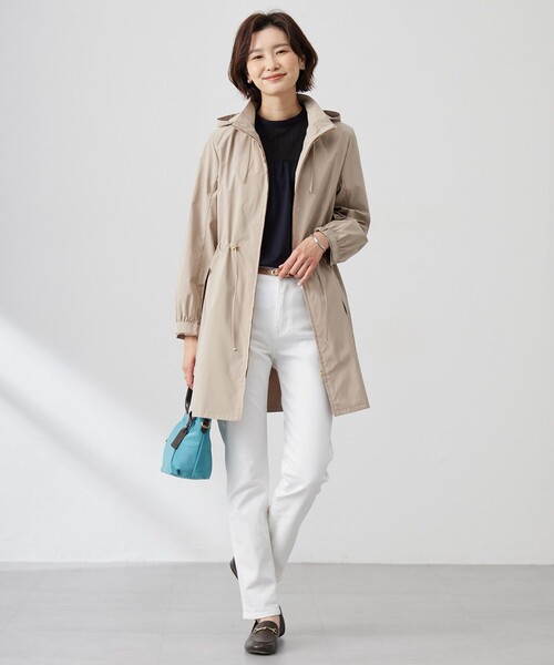 J.PRESS Ladies(J.プレス レディス)の「【洗える】プレーティングジャージー モックネックカットソー(Tシャツ/カットソー・レディース・ネイビー系/サックスブルー系/ホワイト系・SMALL)」の15枚目の写真