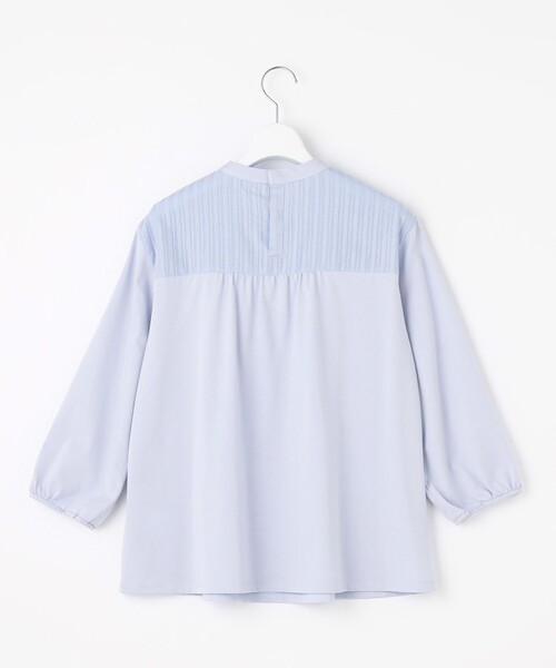 J.PRESS Ladies(J.プレス レディス)の「【洗える】プレーティングジャージー モックネックカットソー(Tシャツ/カットソー・レディース・ネイビー系/サックスブルー系/ホワイト系・SMALL)」の19枚目の写真