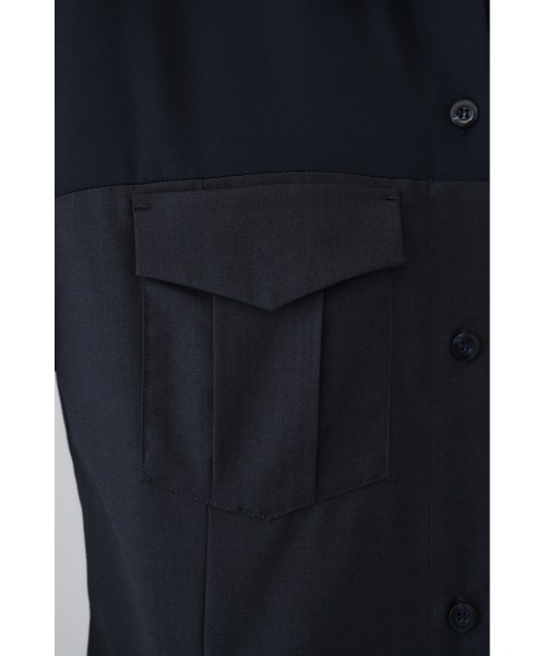 RIM.ARK（リムアーク）の「Urban shirt OP アーバンシャツワンピース（シャツワンピース・レディース・ブラック/グレー・38/36）」の6枚目の写真