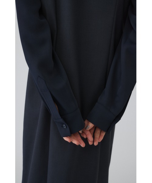 RIM.ARK（リムアーク）の「Urban shirt OP アーバンシャツワンピース（シャツワンピース・レディース・ブラック/グレー・38/36）」の8枚目の写真