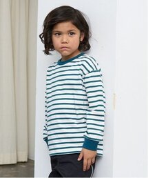 【カイテキ天竺】ボーダー長袖Tシャツ