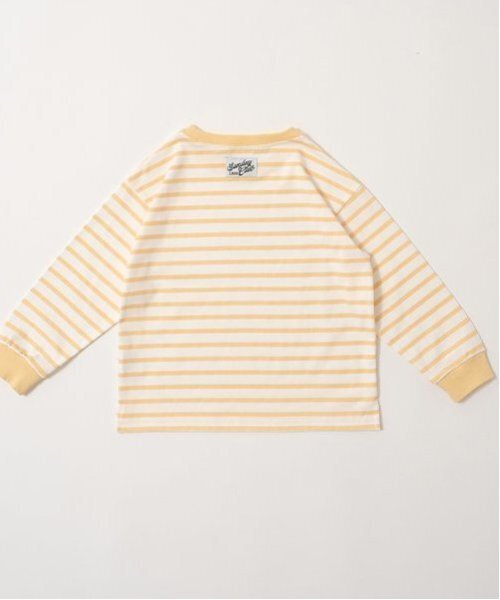 b・ROOM(ビールーム)の「【カイテキ天竺】ボーダー長袖Tシャツ(Tシャツ/カットソー・キッズ・ブラック/ダークグリーン/レッド/マスタード/ターコイズブルー・110cm/100cm/120cm/130cm/140cm/150cm)」の15枚目の写真