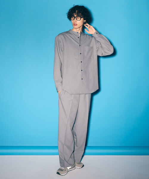 COMME CA ISM（コムサイズム）の「ウールライク リラックスワイドパンツ（スラックス・メンズ・ブラック/グレー/ベージュ・MEDIUM/LARGE）」の4枚目の写真