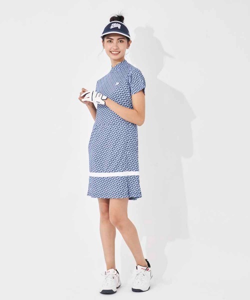 FILA GOLF(フィラゴルフ )の「遮熱バーチカルメッシュ レトロデザインワンピース(ワンピース・レディース・ライトグリーン/ラベンダー/ライトピンク・MEDIUM/LARGE/X-LARGE/SMALL)」の2枚目の写真
