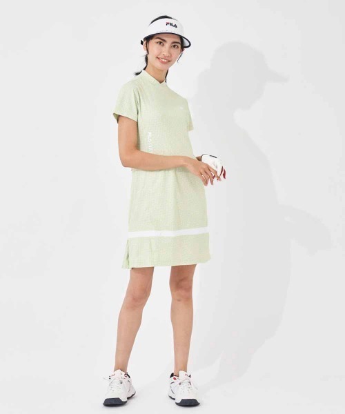 FILA GOLF(フィラゴルフ )の「遮熱バーチカルメッシュ レトロデザインワンピース(ワンピース・レディース・ライトグリーン/ラベンダー/ライトピンク・MEDIUM/LARGE/X-LARGE/SMALL)」の1枚目の写真
