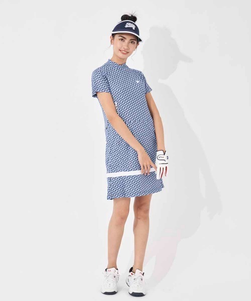FILA GOLF(フィラゴルフ )の「遮熱バーチカルメッシュ レトロデザインワンピース(ワンピース・レディース・ライトグリーン/ラベンダー/ライトピンク・MEDIUM/LARGE/X-LARGE/SMALL)」の16枚目の写真