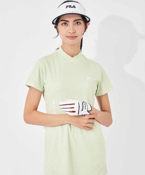 FILA GOLF(フィラゴルフ )の「遮熱バーチカルメッシュ レトロデザインワンピース(ワンピース・レディース・ライトグリーン/ラベンダー/ライトピンク・MEDIUM/LARGE/X-LARGE/SMALL)」の4枚目の写真