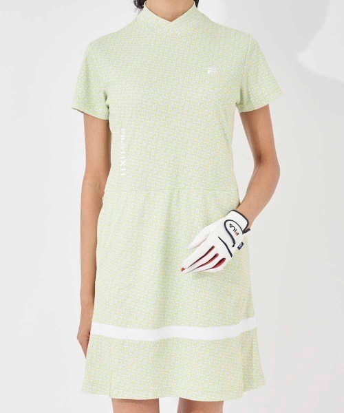 FILA GOLF(フィラゴルフ )の「遮熱バーチカルメッシュ レトロデザインワンピース(ワンピース・レディース・ライトグリーン/ラベンダー/ライトピンク・MEDIUM/LARGE/X-LARGE/SMALL)」の8枚目の写真