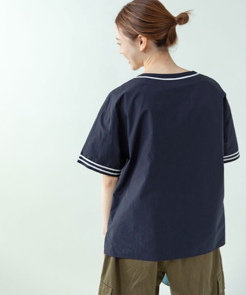 PAR ICI（パーリッシィ）の「オーガニックマグワッシャー スクエアネックマリンブラウス（シャツ/ブラウス・レディース・ネイビー/ホワイト・FREE）」の16枚目の写真