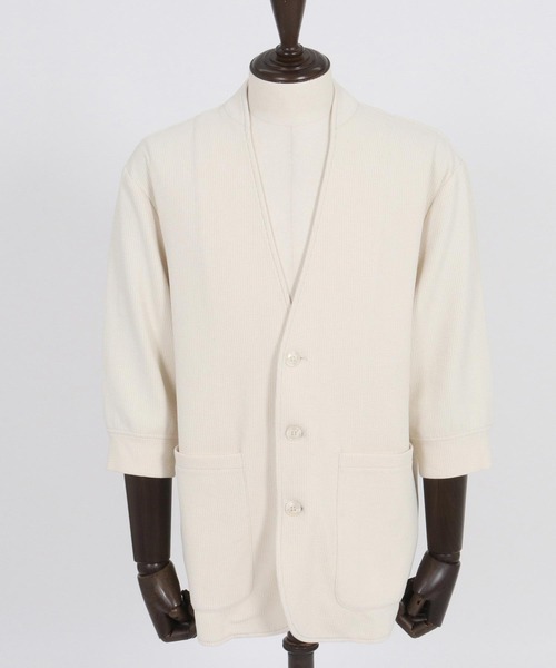 Magine(マージン)の「mj10549- Seersucker 3-4 Sleeve Cardigan カーディガンジャケット(その他アウター・メンズ・チャコール/キナリ/ブラック・44/46/48)」の21枚目の写真