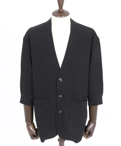 Magine(マージン)の「mj10549- Seersucker 3-4 Sleeve Cardigan カーディガンジャケット(その他アウター・メンズ・チャコール/キナリ/ブラック・44/46/48)」の22枚目の写真