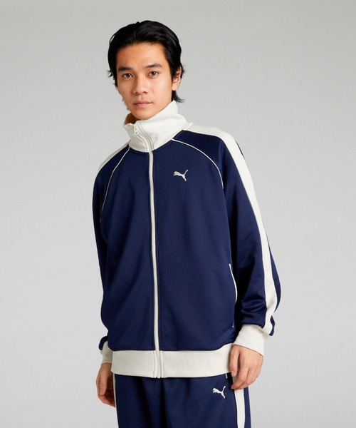 PUMA（プーマ）の「PUMA プーマ ユニセックス T7 トラック ジャケット JP（ジャージ・メンズ・ネイビー/ブラック・SMALL/MEDIUM/LARGE/X-LARGE/XX-LARGE）」の2枚目の写真