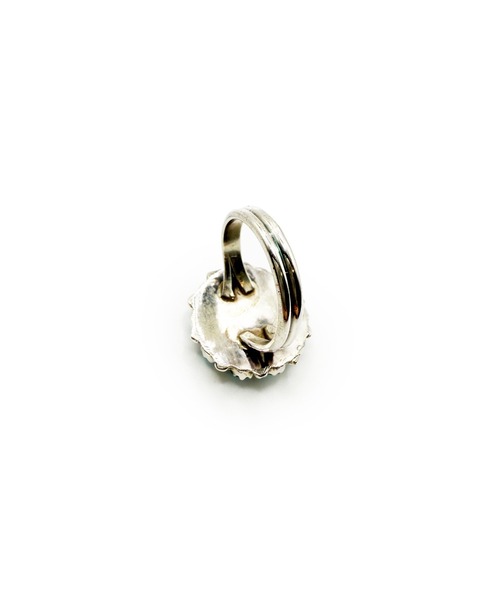 Indian Jewelry（インディアンジュエリー）の「THEATER シアター サークルフラワーモチーフターコイズシルバーリング  Made in USA（リング・レディース・シルバー・#9/#11/#14）」の6枚目の写真