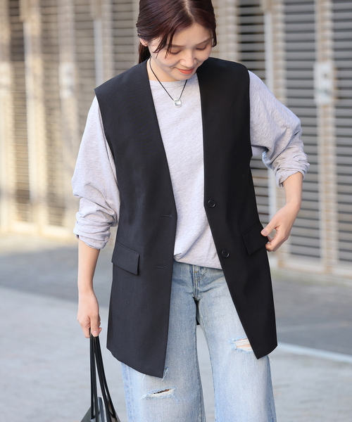 C/N/Wアゼ Vネックベスト（ベスト）｜journal standard luxe