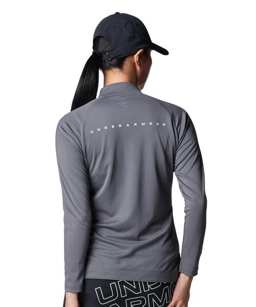 UNDER ARMOUR(アンダーアーマー)の「UAアーマードライ 1/4ジップ シャツ(ゴルフ/レディース)(Tシャツ/カットソー・レディース・グレー×ホワイト・S/M/L/XL)」の2枚目の写真