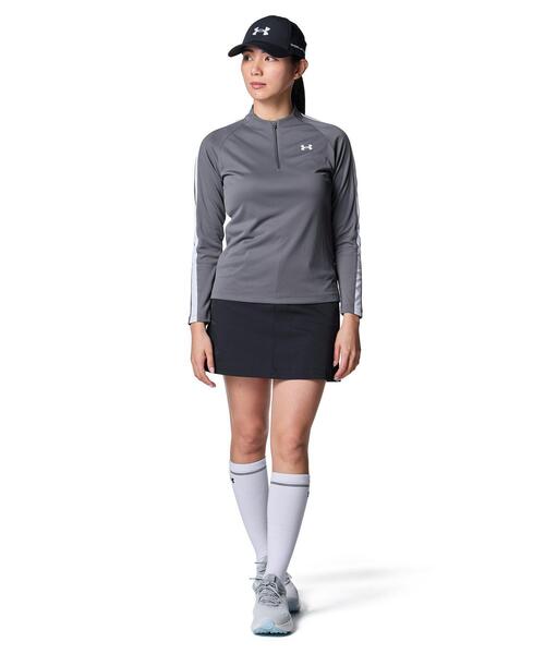 UNDER ARMOUR(アンダーアーマー)の「UAアーマードライ 1/4ジップ シャツ(ゴルフ/レディース)(Tシャツ/カットソー・レディース・グレー×ホワイト・S/M/L/XL)」の3枚目の写真