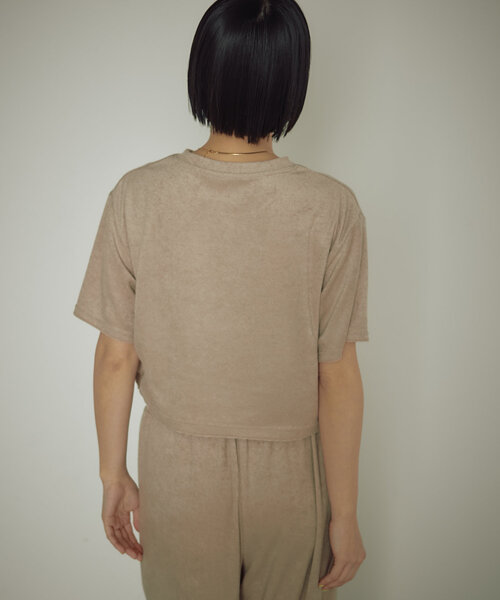 earthy(アーシー)の「パイルTEE(Tシャツ/カットソー・レディース・ブラック/ベージュ/オレンジ・FREE)」の7枚目の写真
