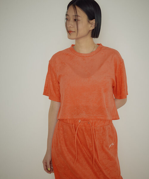 earthy(アーシー)の「パイルTEE(Tシャツ/カットソー・レディース・ブラック/ベージュ/オレンジ・FREE)」の15枚目の写真
