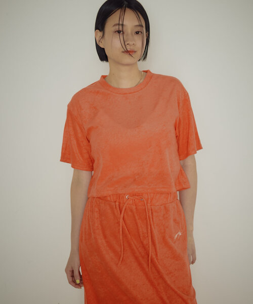 earthy(アーシー)の「パイルTEE(Tシャツ/カットソー・レディース・ブラック/ベージュ/オレンジ・FREE)」の16枚目の写真
