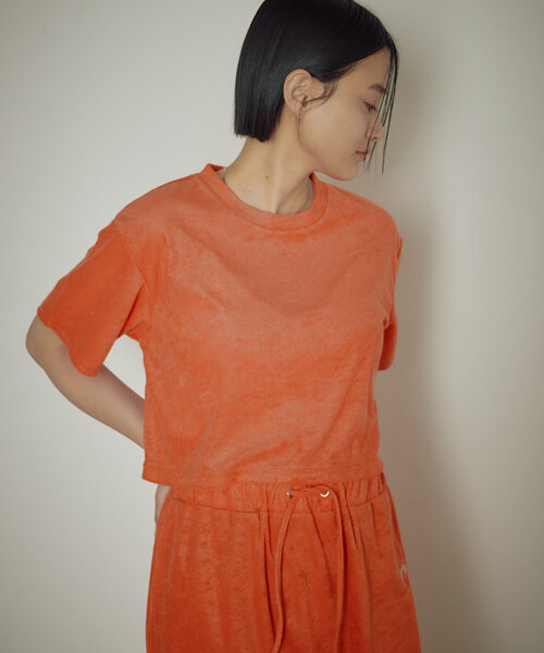 earthy(アーシー)の「パイルTEE(Tシャツ/カットソー・レディース・ブラック/ベージュ/オレンジ・FREE)」の17枚目の写真