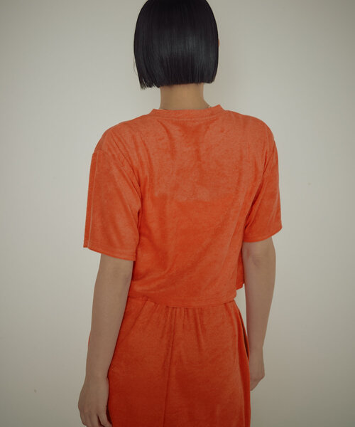 earthy(アーシー)の「パイルTEE(Tシャツ/カットソー・レディース・ブラック/ベージュ/オレンジ・FREE)」の19枚目の写真