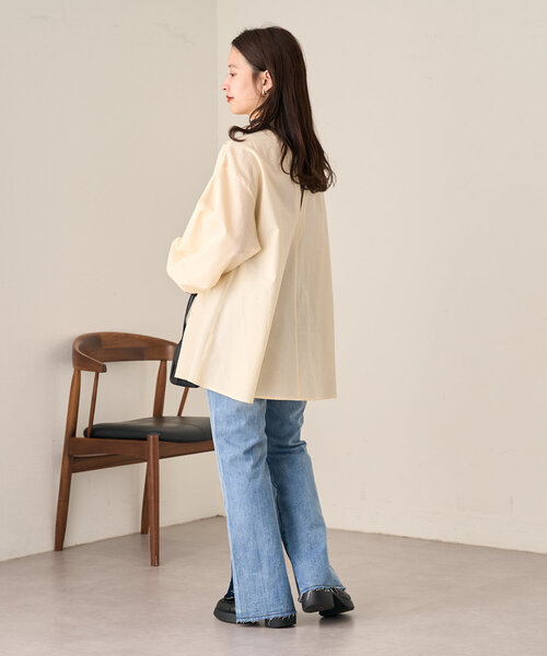 Kastane（カスタネ）の「【低身長サイズ/高身長サイズ/3サイズ展開】B ボタンスリットデニム（デニムパンツ・レディース・ブラック/ブルー・2/1/0）」の12枚目の写真