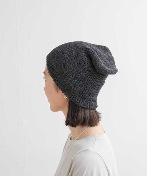URBAN RESEARCH DOORS（アーバンリサーチドアーズ）の「和紙ビーニー（ニットキャップ/ビーニー・レディース・ナチュラル/チャコールグレー・ONE）」の2枚目の写真