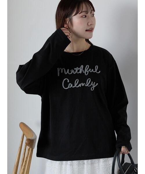 ehka sopo(エヘカソポ)の「テープ刺繍シアーカットソー(Tシャツ/カットソー・レディース・イエロー/オフホワイト/ブラック・F)」の3枚目の写真