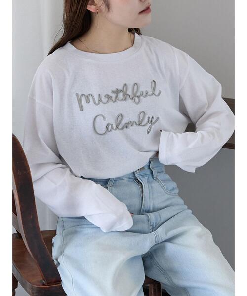 ehka sopo(エヘカソポ)の「テープ刺繍シアーカットソー(Tシャツ/カットソー・レディース・イエロー/オフホワイト/ブラック・F)」の15枚目の写真