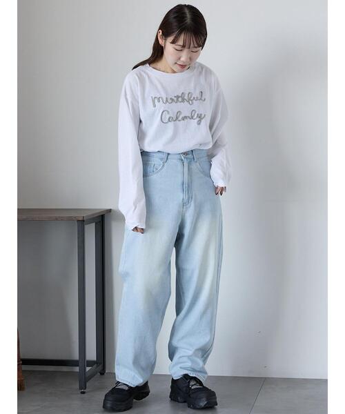 ehka sopo(エヘカソポ)の「テープ刺繍シアーカットソー(Tシャツ/カットソー・レディース・イエロー/オフホワイト/ブラック・F)」の21枚目の写真