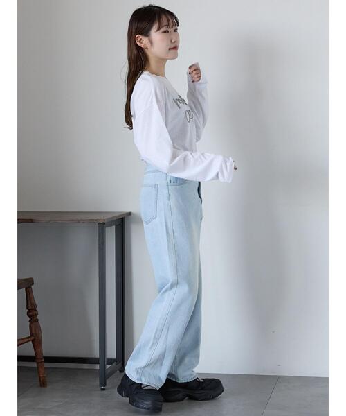 ehka sopo(エヘカソポ)の「テープ刺繍シアーカットソー(Tシャツ/カットソー・レディース・イエロー/オフホワイト/ブラック・F)」の22枚目の写真