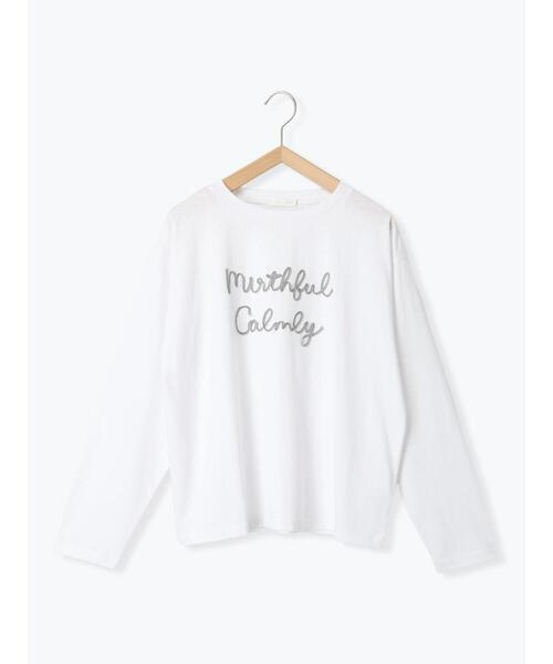 ehka sopo(エヘカソポ)の「テープ刺繍シアーカットソー(Tシャツ/カットソー・レディース・イエロー/オフホワイト/ブラック・F)」の6枚目の写真