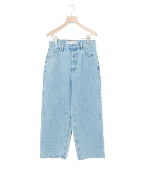 MidiUmi（ミディウミ）の「MidiUmi ハイウエストワイドストレートデニム（その他パンツ・レディース・キナリ/ネイビー/ライトブルー・S/M）」の2枚目の写真
