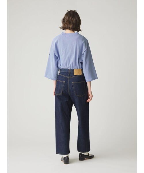 MidiUmi（ミディウミ）の「MidiUmi ハイウエストワイドストレートデニム（その他パンツ・レディース・キナリ/ネイビー/ライトブルー・S/M）」の21枚目の写真