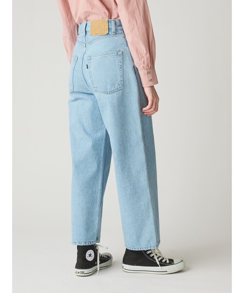 MidiUmi（ミディウミ）の「MidiUmi ハイウエストワイドストレートデニム（その他パンツ・レディース・キナリ/ネイビー/ライトブルー・S/M）」の16枚目の写真