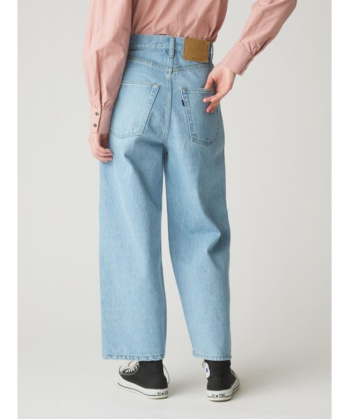 MidiUmi（ミディウミ）の「MidiUmi ハイウエストワイドストレートデニム（その他パンツ・レディース・キナリ/ネイビー/ライトブルー・S/M）」の15枚目の写真