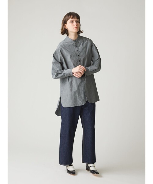 MidiUmi（ミディウミ）の「MidiUmi ハイウエストワイドストレートデニム（その他パンツ・レディース・キナリ/ネイビー/ライトブルー・S/M）」の11枚目の写真