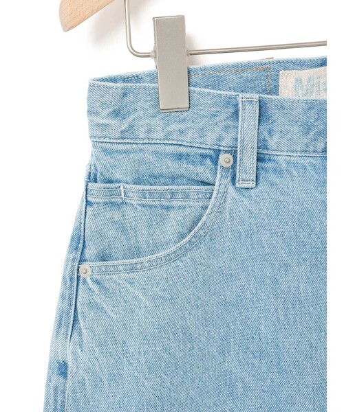 MidiUmi（ミディウミ）の「MidiUmi ハイウエストワイドストレートデニム（その他パンツ・レディース・キナリ/ネイビー/ライトブルー・S/M）」の9枚目の写真