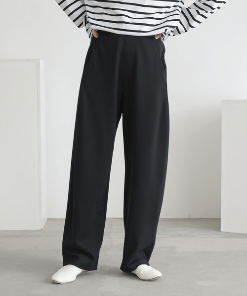 n'OrLABEL(ノアールレーベル)の「ポンチカーブパンツ(その他パンツ・レディース・モカ/ブラック・3L/L~LL/S~M)」の2枚目の写真
