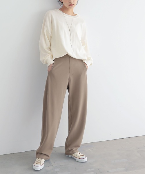 n'OrLABEL(ノアールレーベル)の「ポンチカーブパンツ(その他パンツ・レディース・モカ/ブラック・3L/L~LL/S~M)」の1枚目の写真