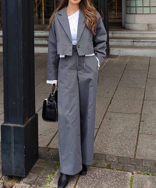 esutoreja（エストレジャ）の「TCツイルパンツ（スラックス・レディース・ブラック/ベージュ/グレー・FREE）」の8枚目の写真