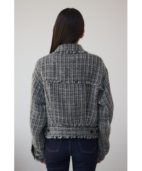 AZUL by moussy（アズールバイマウジー）の「ツイードフリンジジャケット（テーラードジャケット・レディース・ホワイト系その他/ブラック系その他・FREE）」の8枚目の写真