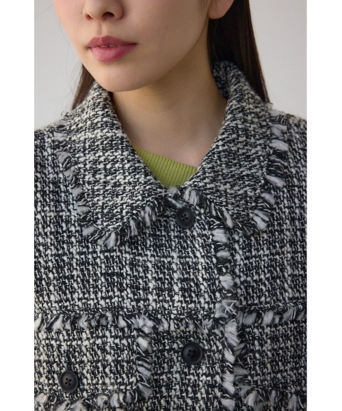 AZUL by moussy（アズールバイマウジー）の「ツイードフリンジジャケット（テーラードジャケット・レディース・ホワイト系その他/ブラック系その他・FREE）」の9枚目の写真