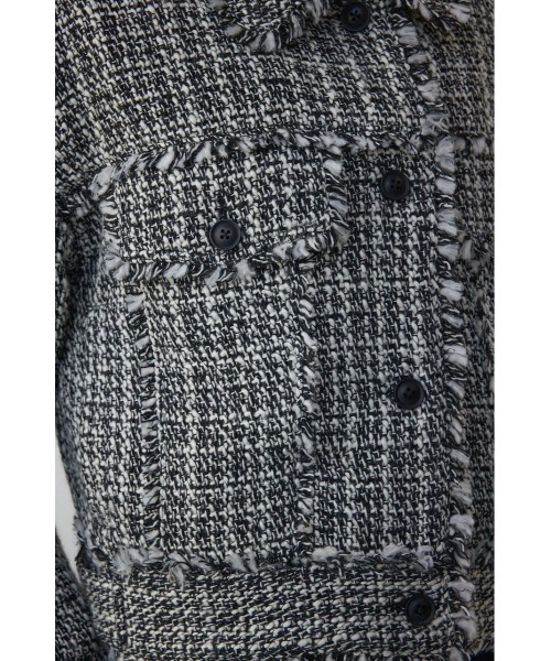 AZUL by moussy（アズールバイマウジー）の「ツイードフリンジジャケット（テーラードジャケット・レディース・ホワイト系その他/ブラック系その他・FREE）」の10枚目の写真