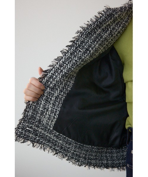 AZUL by moussy（アズールバイマウジー）の「ツイードフリンジジャケット（テーラードジャケット・レディース・ホワイト系その他/ブラック系その他・FREE）」の15枚目の写真